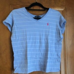 BLUE STRIPED POLO SHIRT